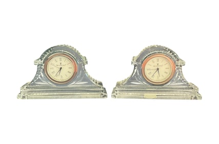 2 Waterford Crystal Desk Clocks