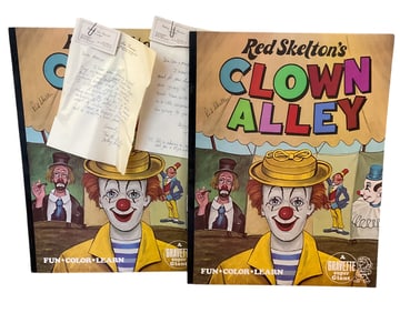 2 Red Skelton's Clown Alley Giant Coloring Books