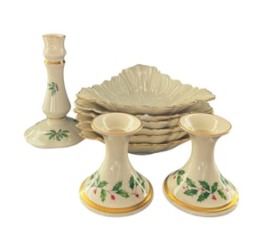 Lenox Holiday Plates & Candlesticks