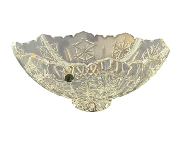Large Waterford Crystal Footed Bowl Snowflake