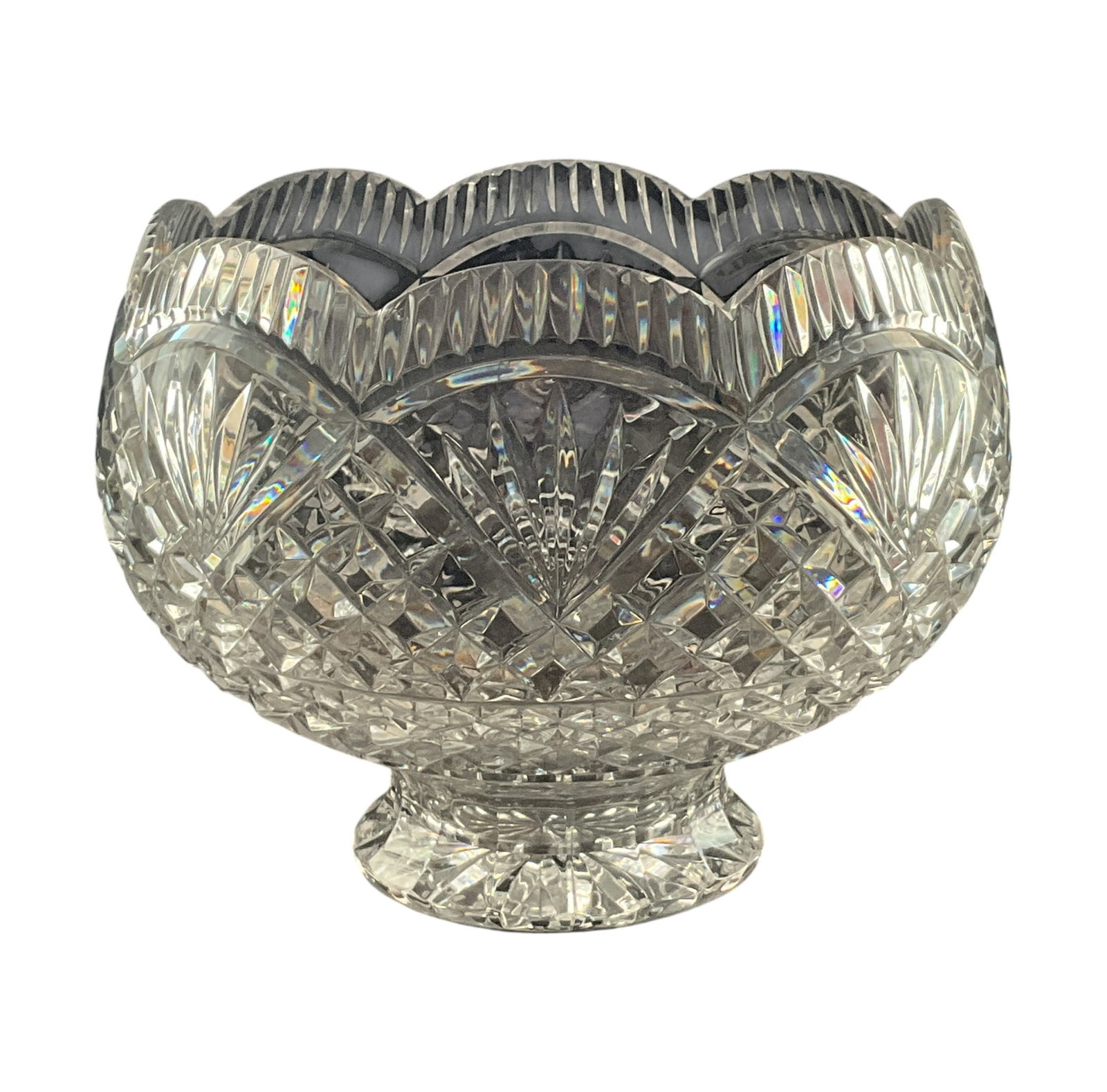 Large Waterford Crystal Bowl Comeragh Pattern (1 of 4)