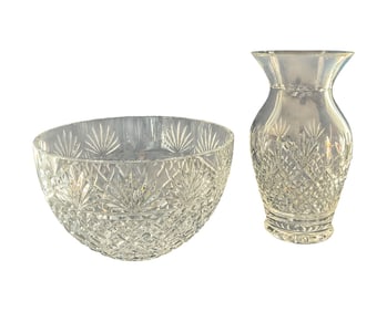 Waterford Crystal Serving Bowl & Vase Lismore