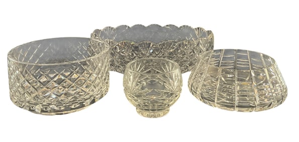 4 Waterford Crystal Serving Bowls