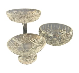 3 Crystal Serving bowls Incl. Waterford
