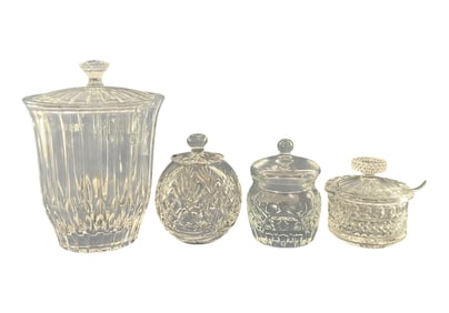 4 Crystal Covered Jars Incl. Waterford