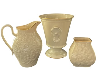 Lenox Blackberry Pitcher, Venus Vase, Cherry Vase