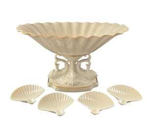 Lenox Aquarius Bowl & Early Lenox Shells