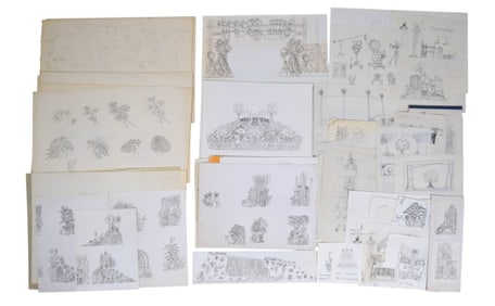 The Apple Tree Set Design Sketches
