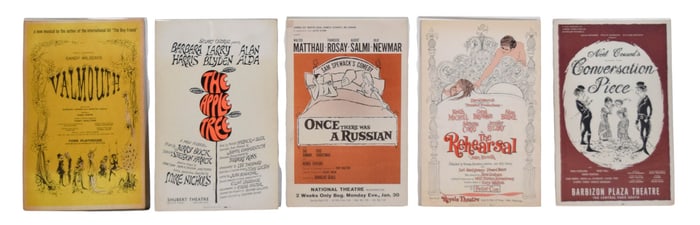 6 Theater Posters 1950s-60s Early Career