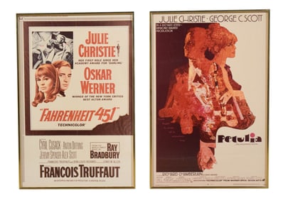 2 Julie Christie Movie Posters Petulia, Fahrenheit