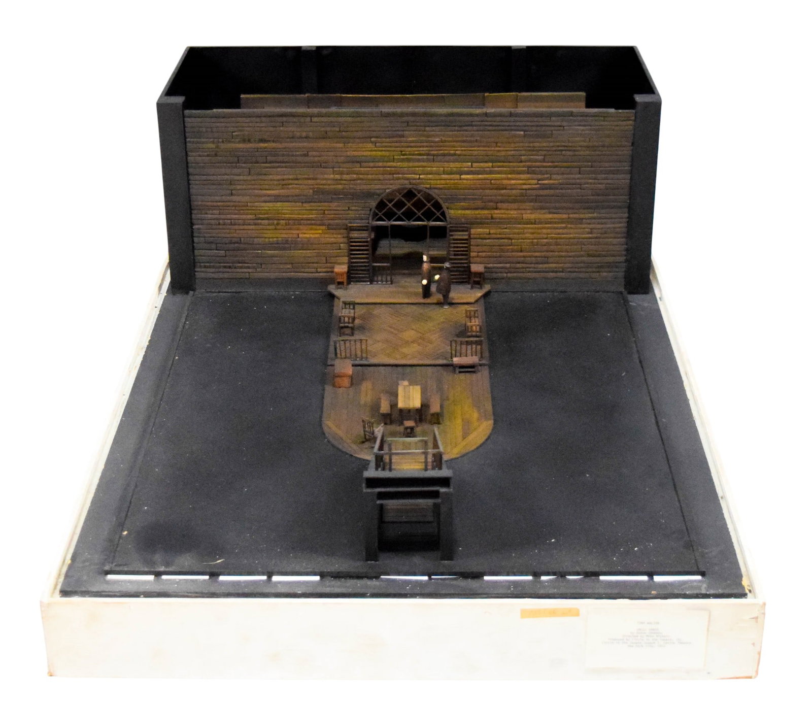 Uncle Vanya Set Model: Tony Walton (British, 1934-2022). Uncle Vanya. Set model, mixed media with wood, cardboard, acrylic and other materials. In a wood and plexiglass case. Model 29"W x 41"D x 12 1/4"H. As is and in produ