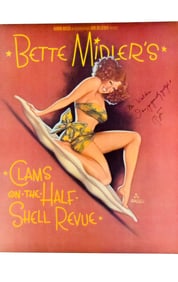 Clams on the Half Shell Midler Signed Window Card