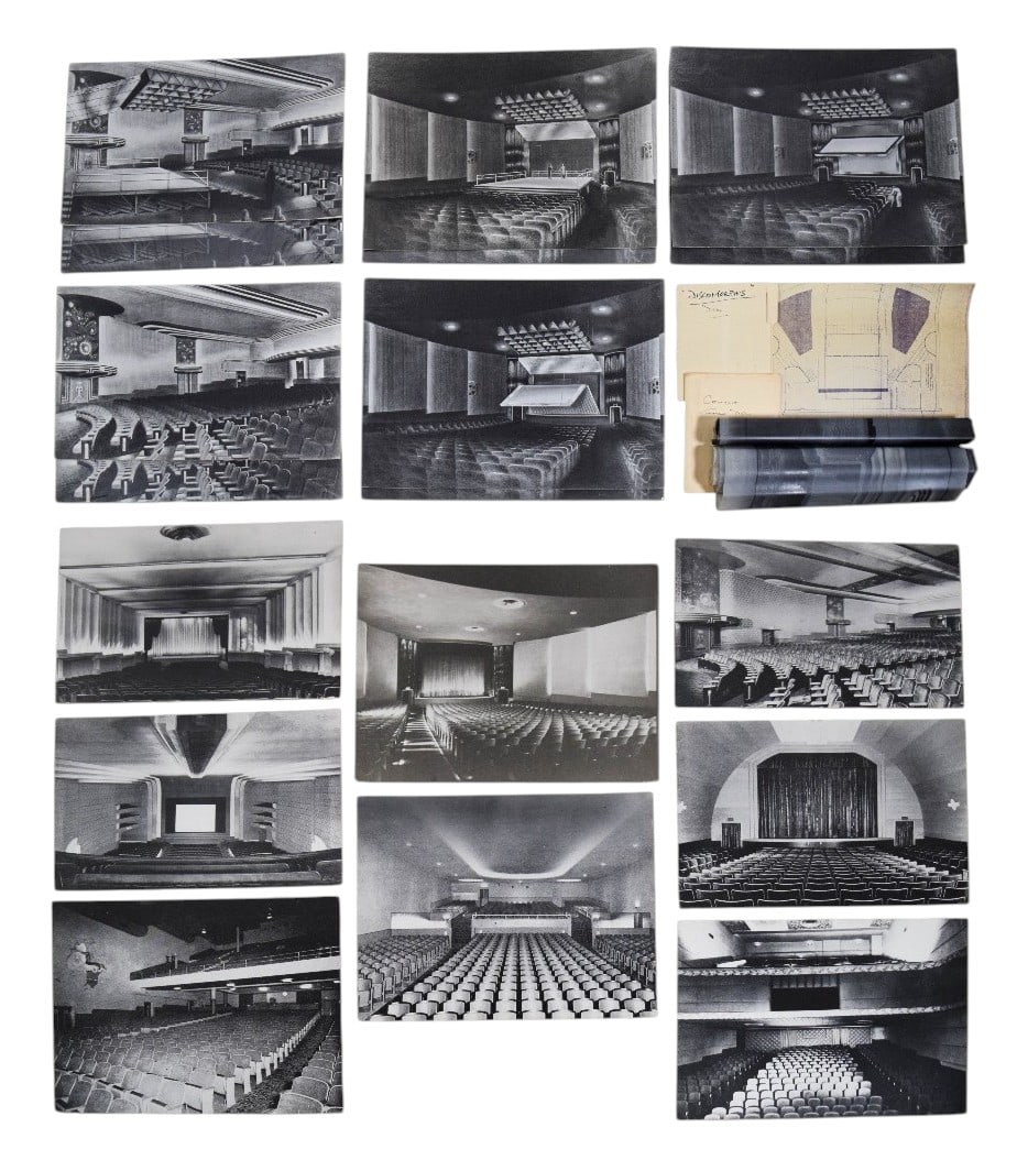 Discomorphosis Artwork, Photos: Tony Walton (British, 1934-2022). Columbia Disco (proposed nightclubs). 2 portfolios containing original artwork, photos, blueprints and other papers related to the "Discomorphosis" project, which pro