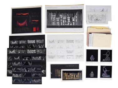 Hearts Ballet Set Design Artwork, Notes, Papers
