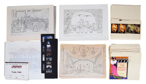 The Merry Widow 55 Pieces Set Design Art