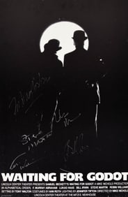 Waiting for Godot Cast Signed Poster