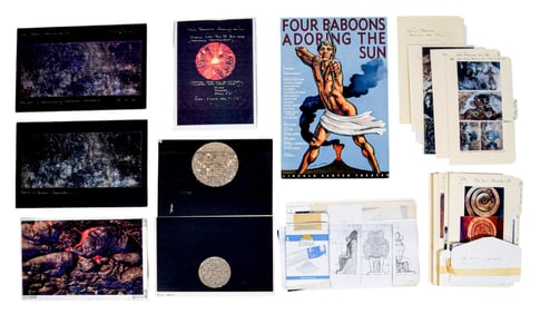 Four Baboons Adoring the Sun Photos, Papers, Art