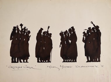 A Christmas Carol Silhouettes Mixed Media