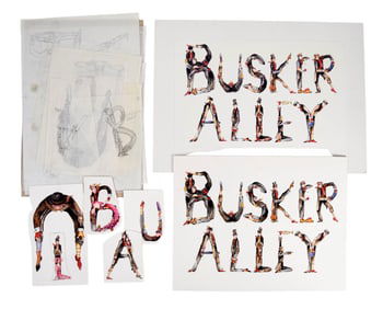 Busker Alley Original Poster / Logo Artwork