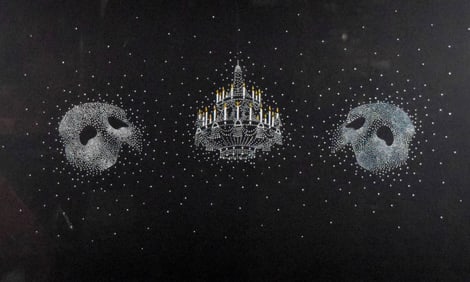 Music of the Night Set Design Artwork Masks