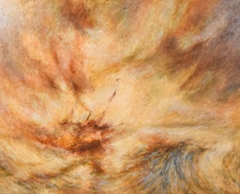 After JMW Turner Acrylic on Canvas Tempest