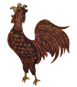 Rooster Mixed Media Sculpture
