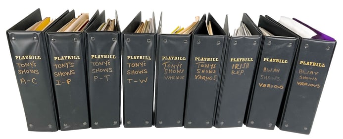 Group of Playbills 9 Binders All Tony Walton Shows