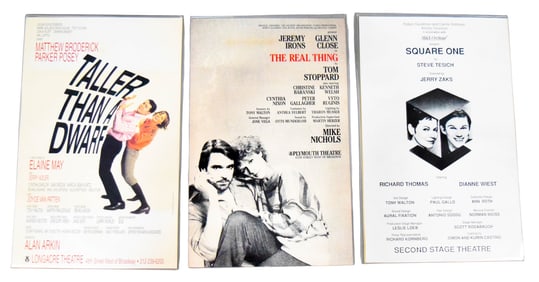 3 Theater Posters Square One, The Real Thing