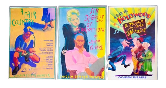 3 James McMullan Theater Window Cards