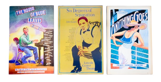3 James McMullan Theater Posters / Window Cards