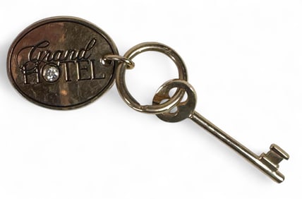 Grand Hotel 14k Gold Key Chain With Key
