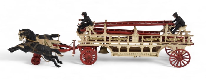 Cast Iron Fire Wagon Toy
