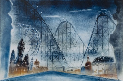 After Oliver Smith Giclee On the Town Coney Island