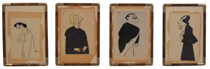 4 Alfred Frueh Linocuts Stage Folk