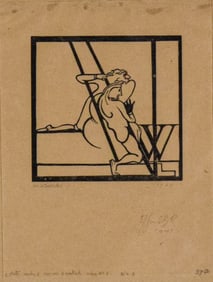 Edward Gordon Craig Woodcut From Hamlet