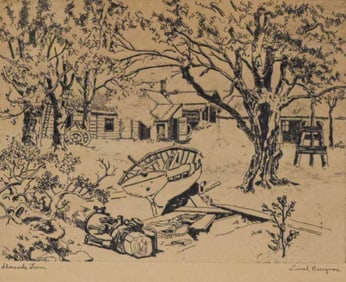 Lionel Barrymore Etching Shoreside Farm