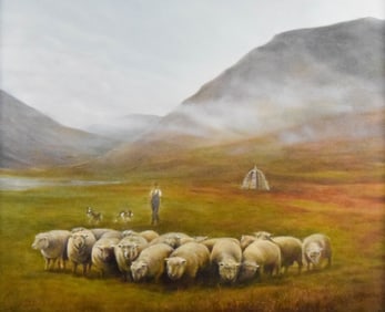 Ann Sheffield Oil on Canvas Pastoral