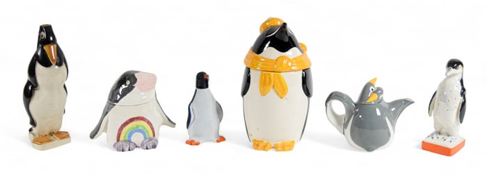 Group of 6 Porcelain Penguins