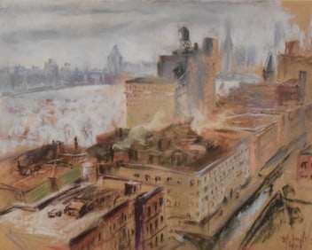 Pastel Drawing Cityscape