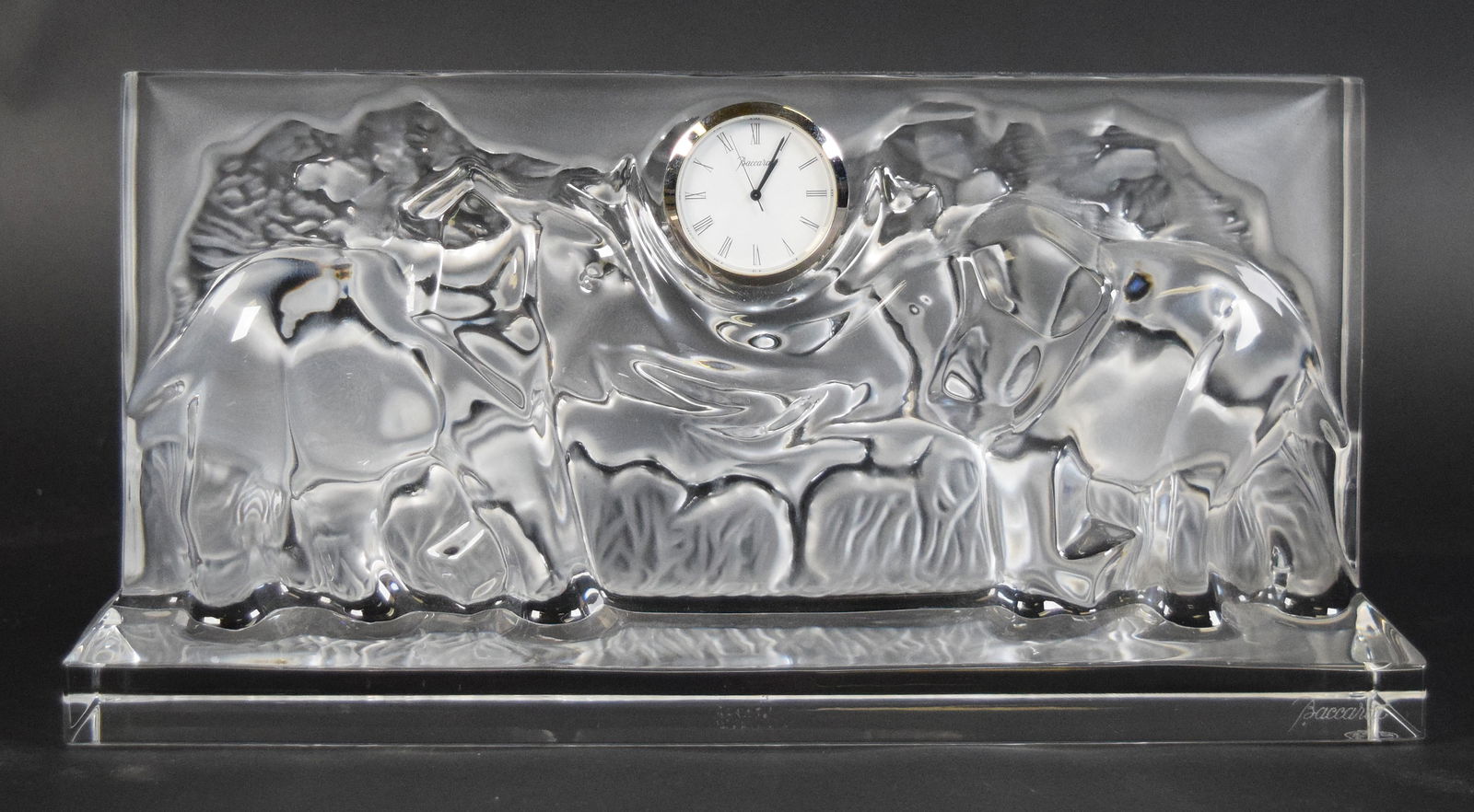 Baccarat Crystal Elephant Clock (1 of 8)