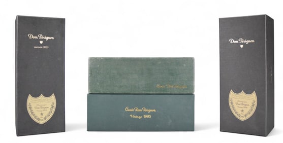 4 Bottles Vintage Dom Perignon In Boxes