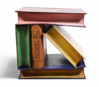 Stacked Books Form End Table