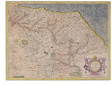 Mercator Map Of Italy On The Adriatic Coast