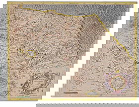 Mercator Map Of Italy On The Adriatic Coast: Gerard Mercator (Flemish, 1512-1594). Marchia Anconitana cum Spoletano Ducatu. Engraving with original hand coloring. Amsterdam: Hondius, 1607. 14" x 18 3/8" (with frame 22 1/4" x 26 3/8").