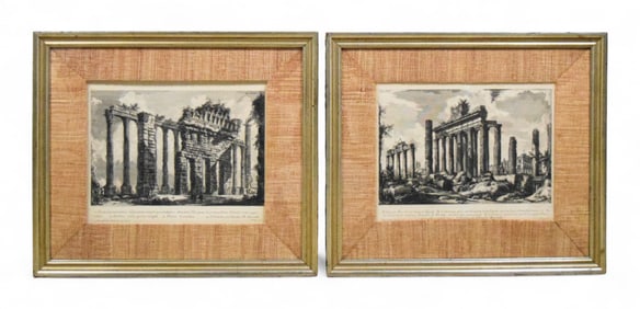 2 Piranesi Etchings Columns