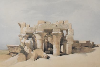After David Roberts Lithograph Ruins of Kom Ombo