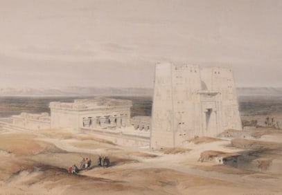 After David Roberts Lithograph Temple of Edfou