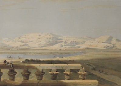 After David Roberts Lithograph Lybian Mountains