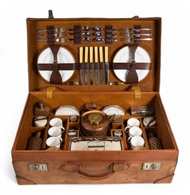 English Motoring Picnic Hamper Drew & Sons