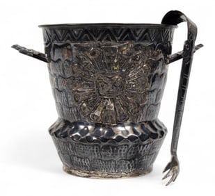 Sterling Ice Bucket With Tongs